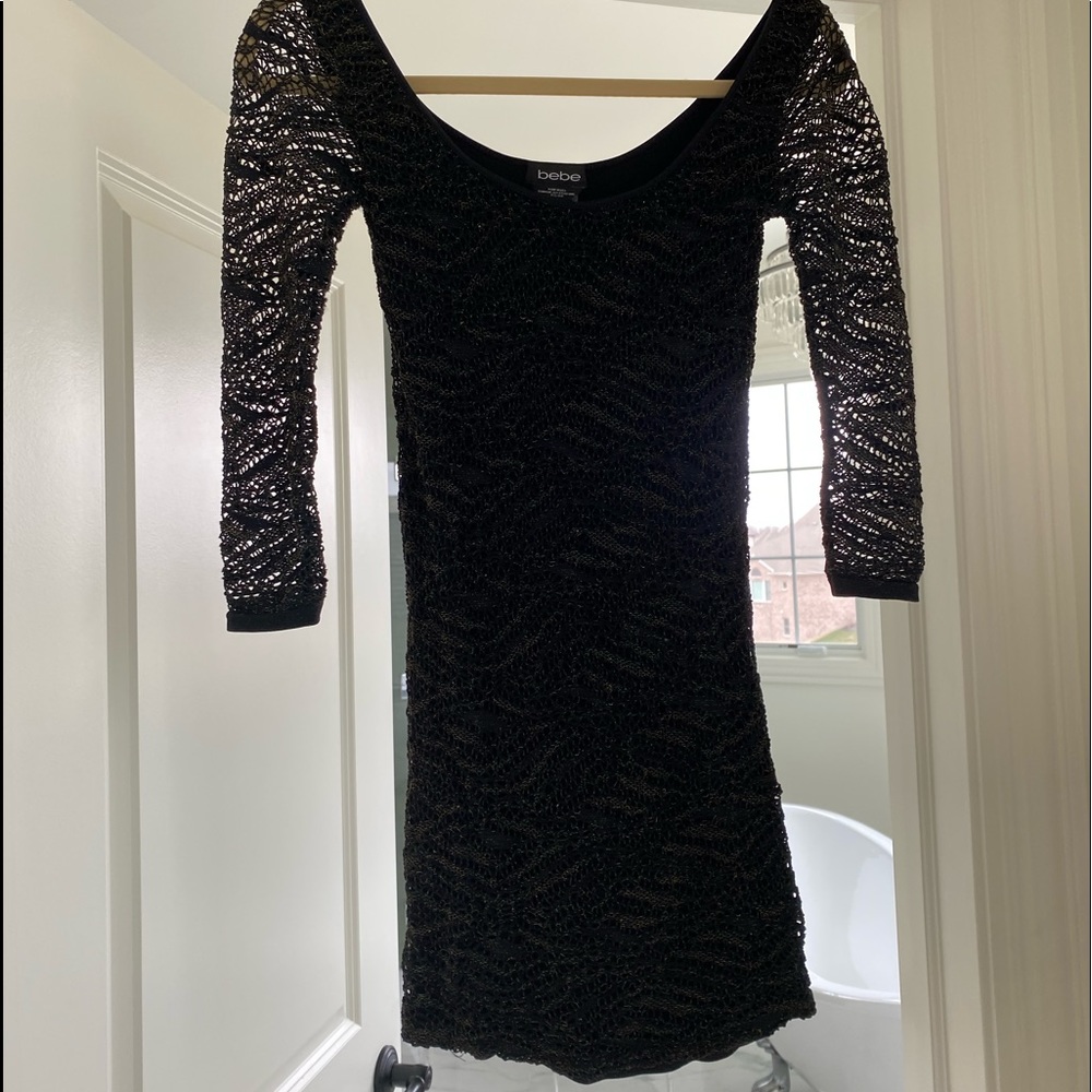 Long sleeve body con dress